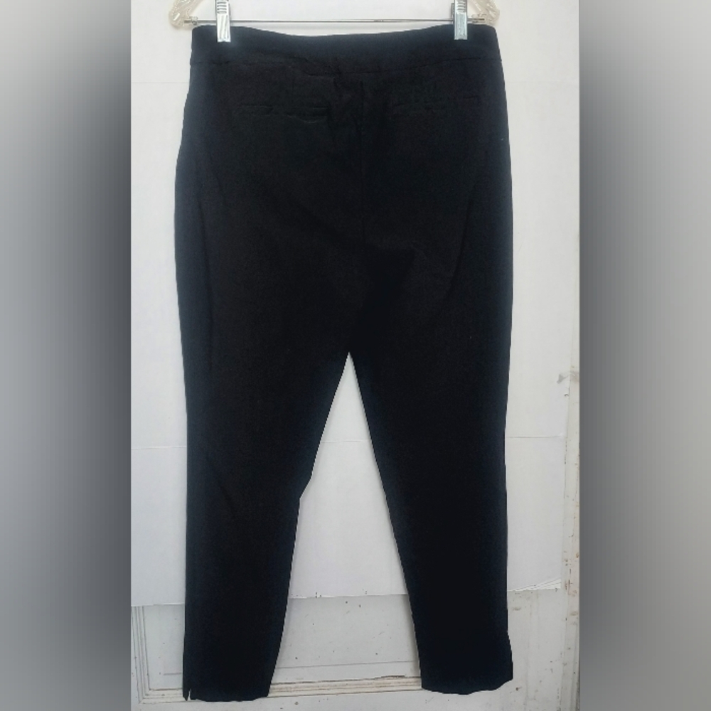 Chico's Elegant Black Dress Pants Size 12R Ankle Length Pull On